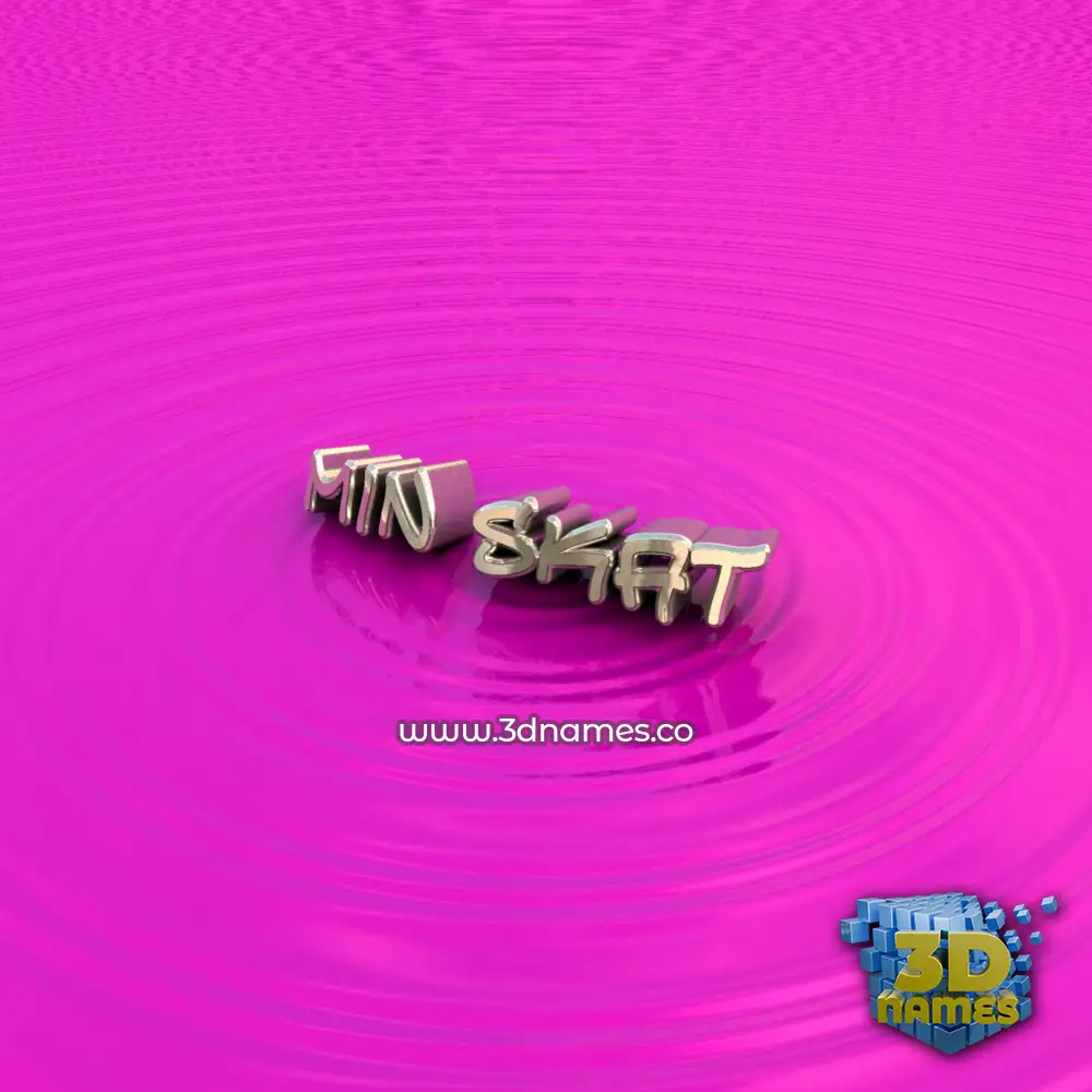 min skat in Pink Graffiti style - 3D name wallpaper