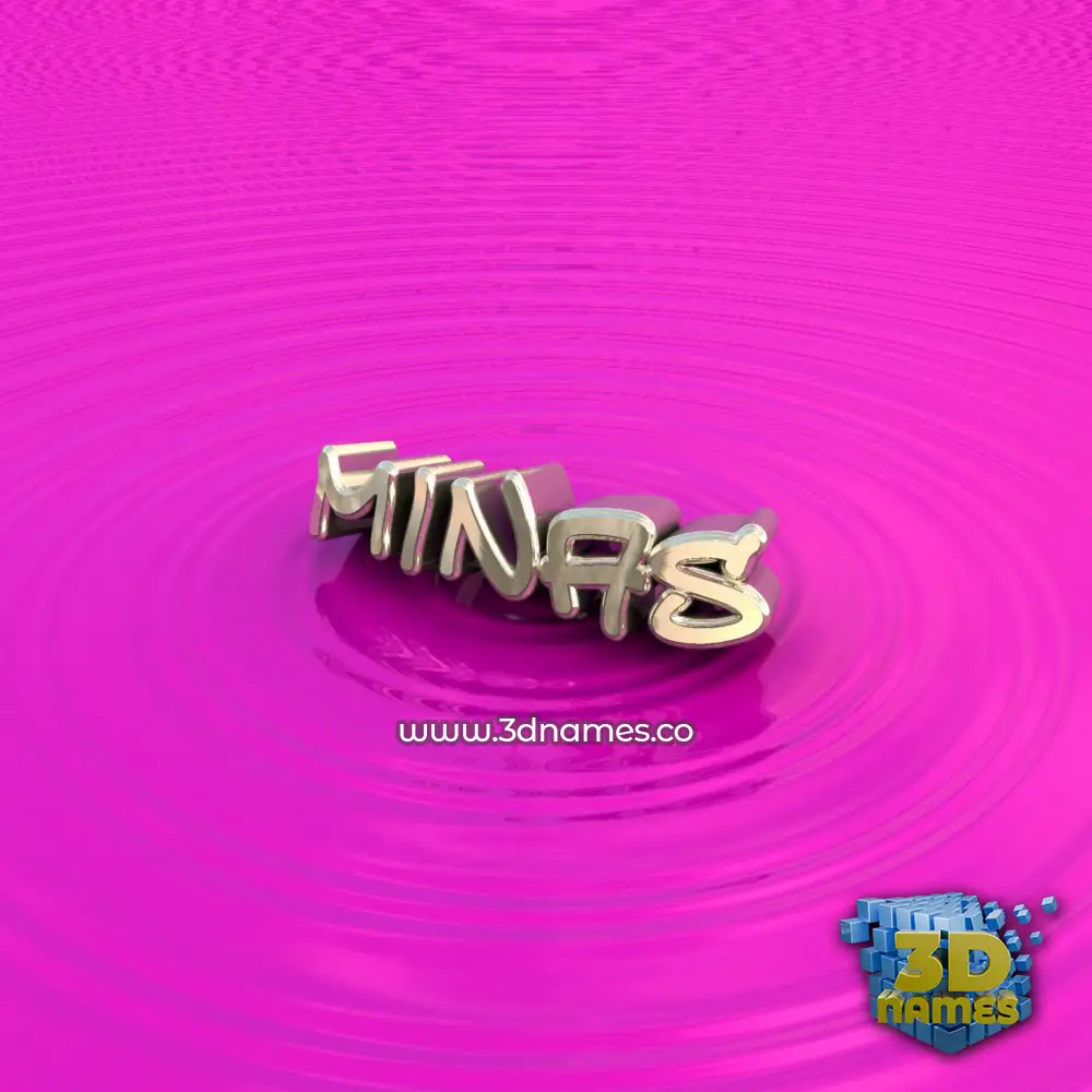minas in Pink Graffiti style - 3D name wallpaper