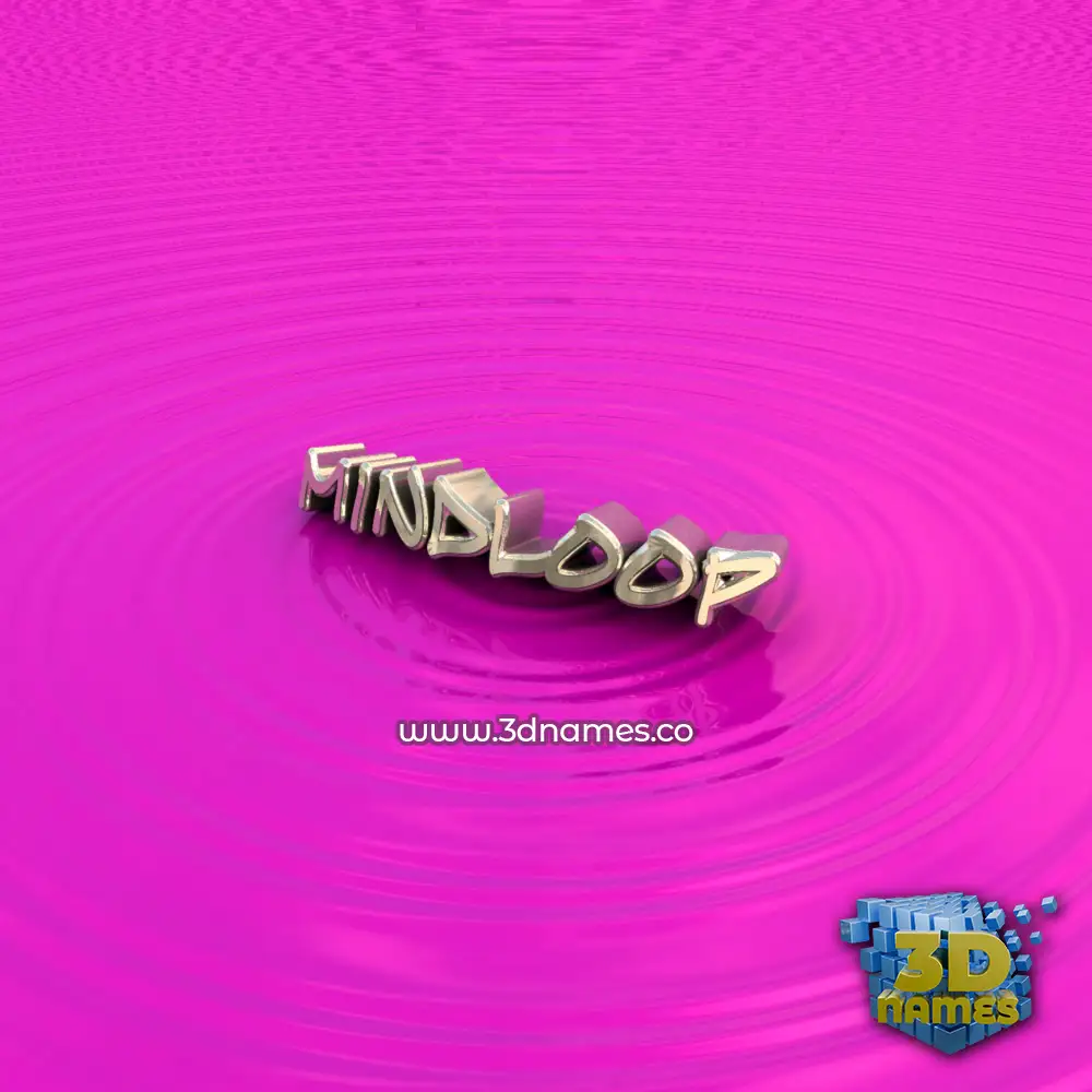 mindloop in Pink Graffiti style - 3D name wallpaper