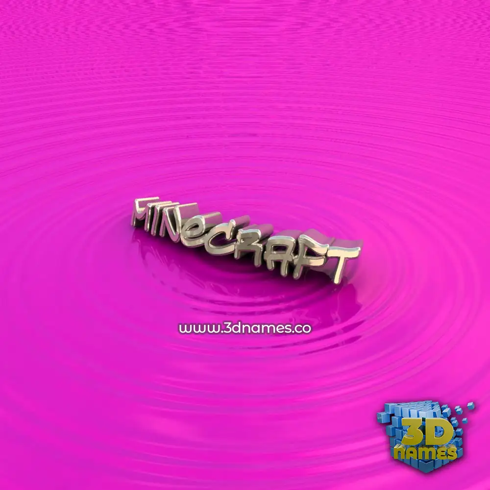 minecraft in Pink Graffiti style - 3D name wallpaper