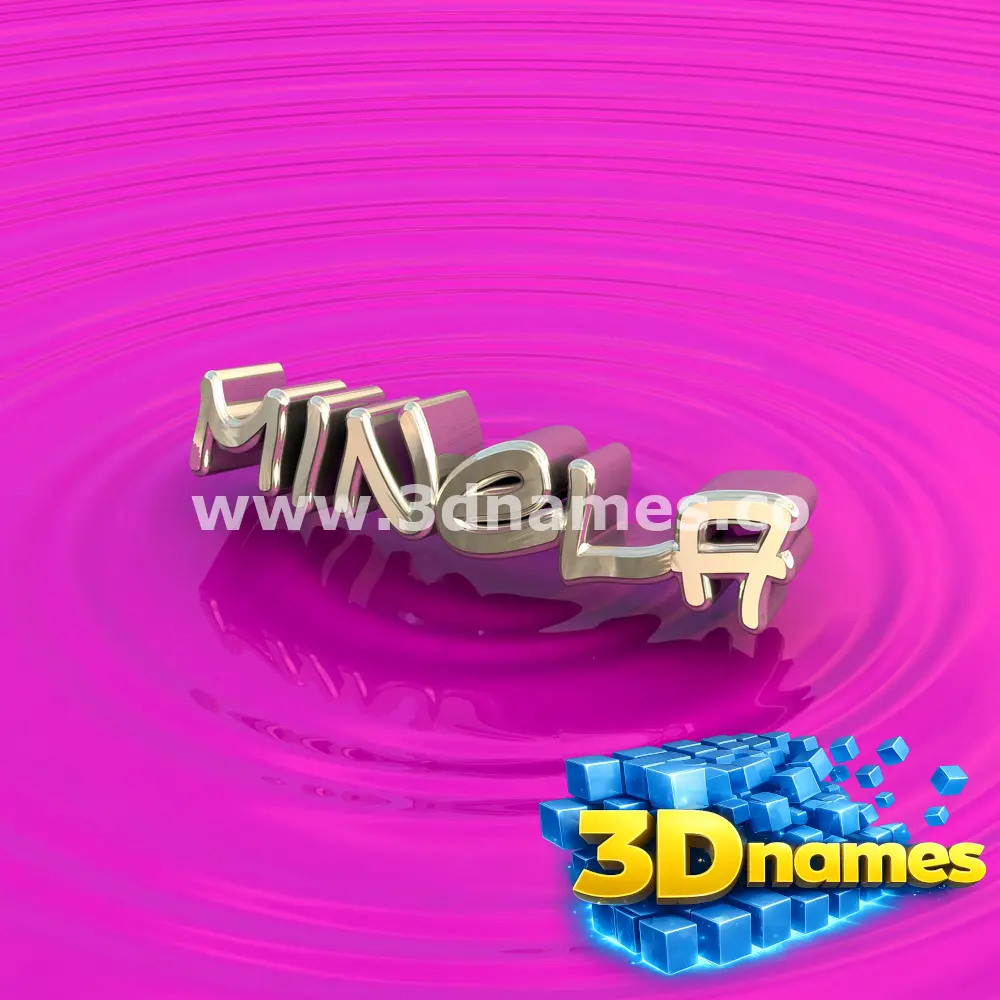minela in Pink Graffiti style - 3D name wallpaper