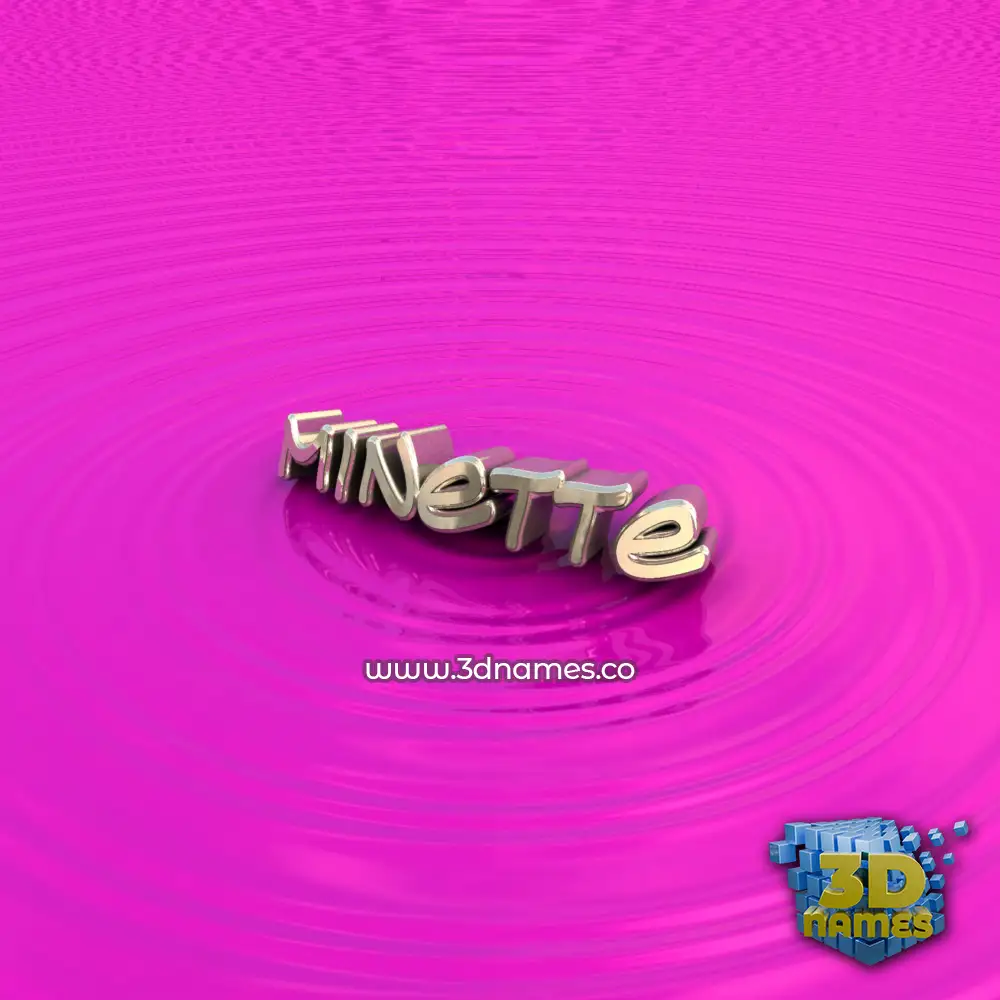 minette in Pink Graffiti style - 3D name wallpaper