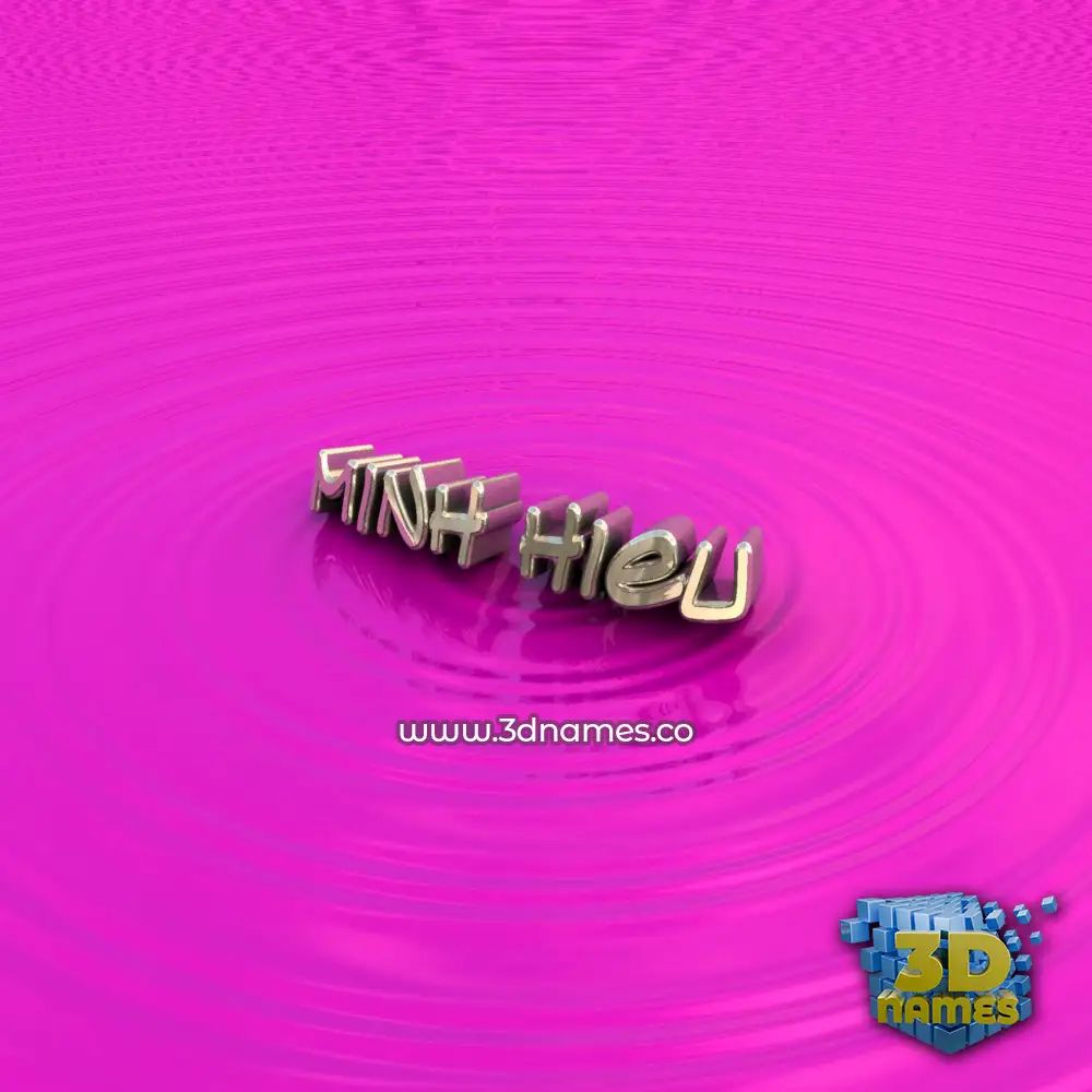minh hieu in Pink Graffiti style - 3D name wallpaper