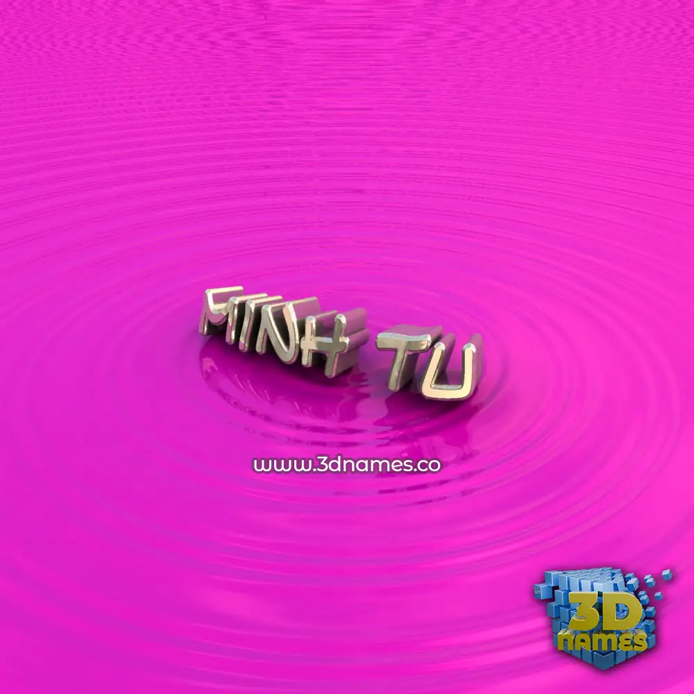 minh tu in Pink Graffiti style - 3D name wallpaper