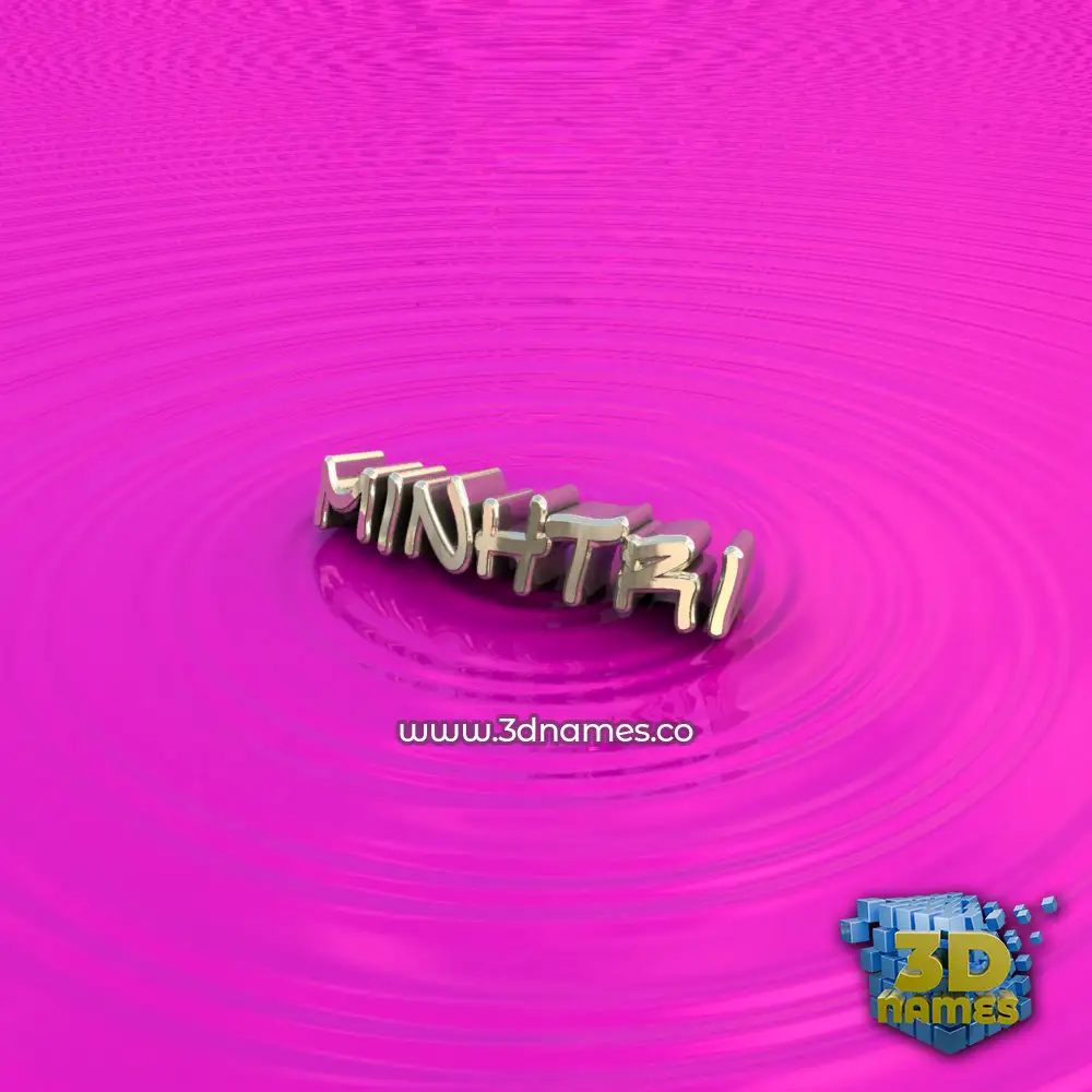 minhtri in Pink Graffiti style - 3D name wallpaper