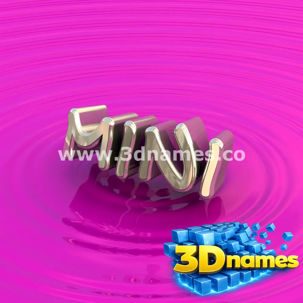 mini in Pink Graffiti style - 3D name wallpaper