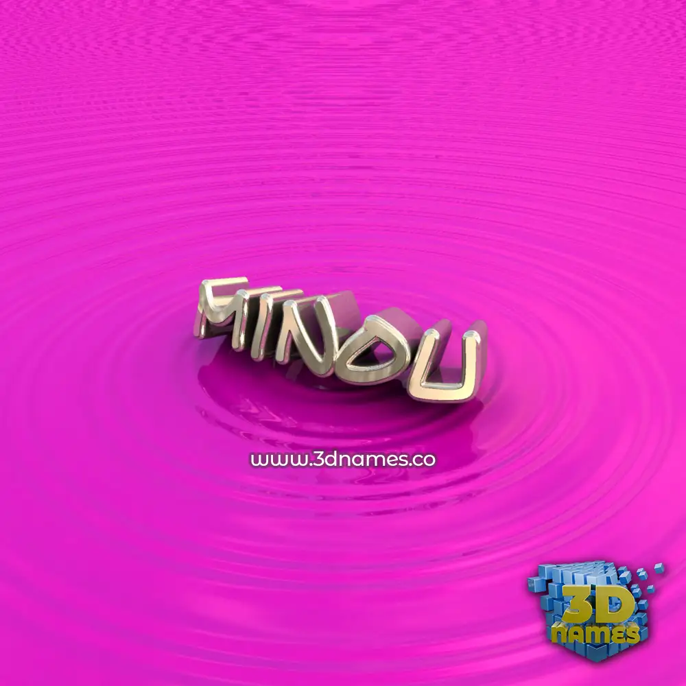 minou in Pink Graffiti style - 3D name wallpaper