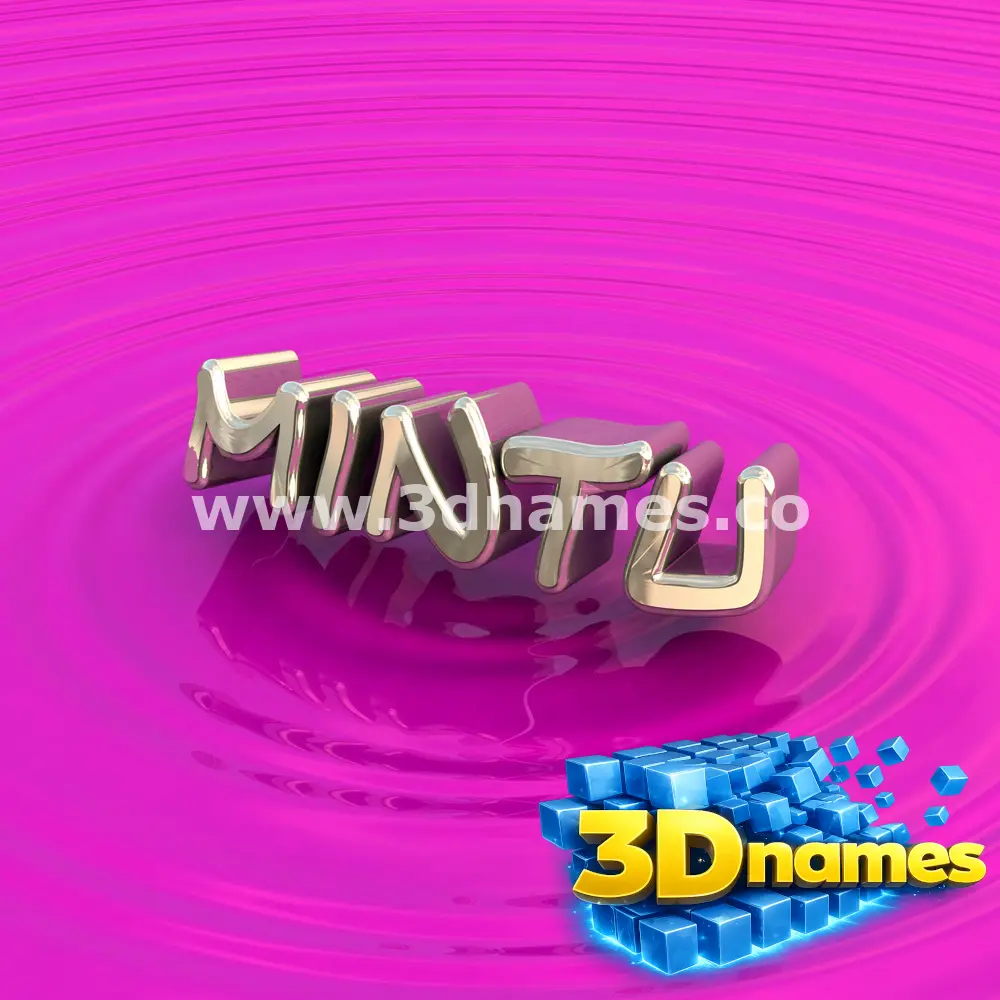 mintu in Pink Graffiti style - 3D name wallpaper