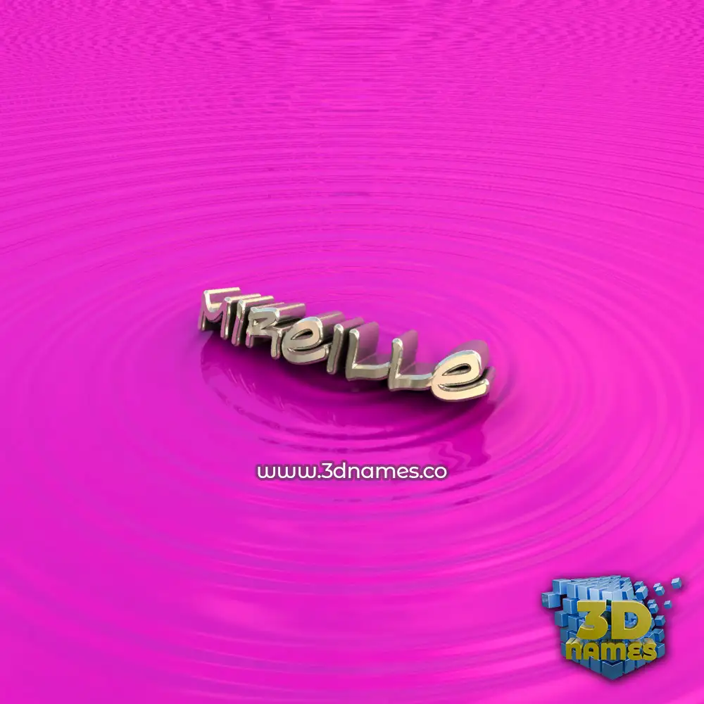 mireille in Pink Graffiti style - 3D name wallpaper
