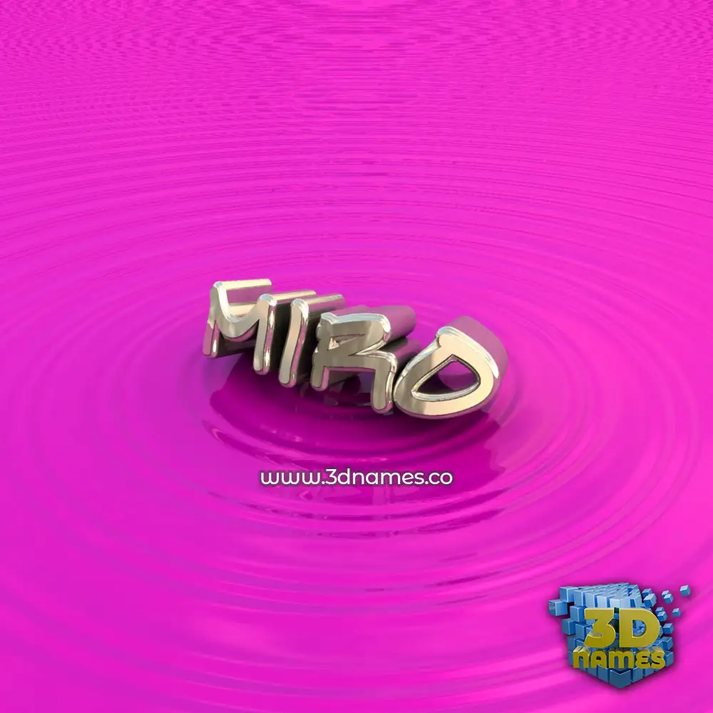 miro in Pink Graffiti style - 3D name wallpaper