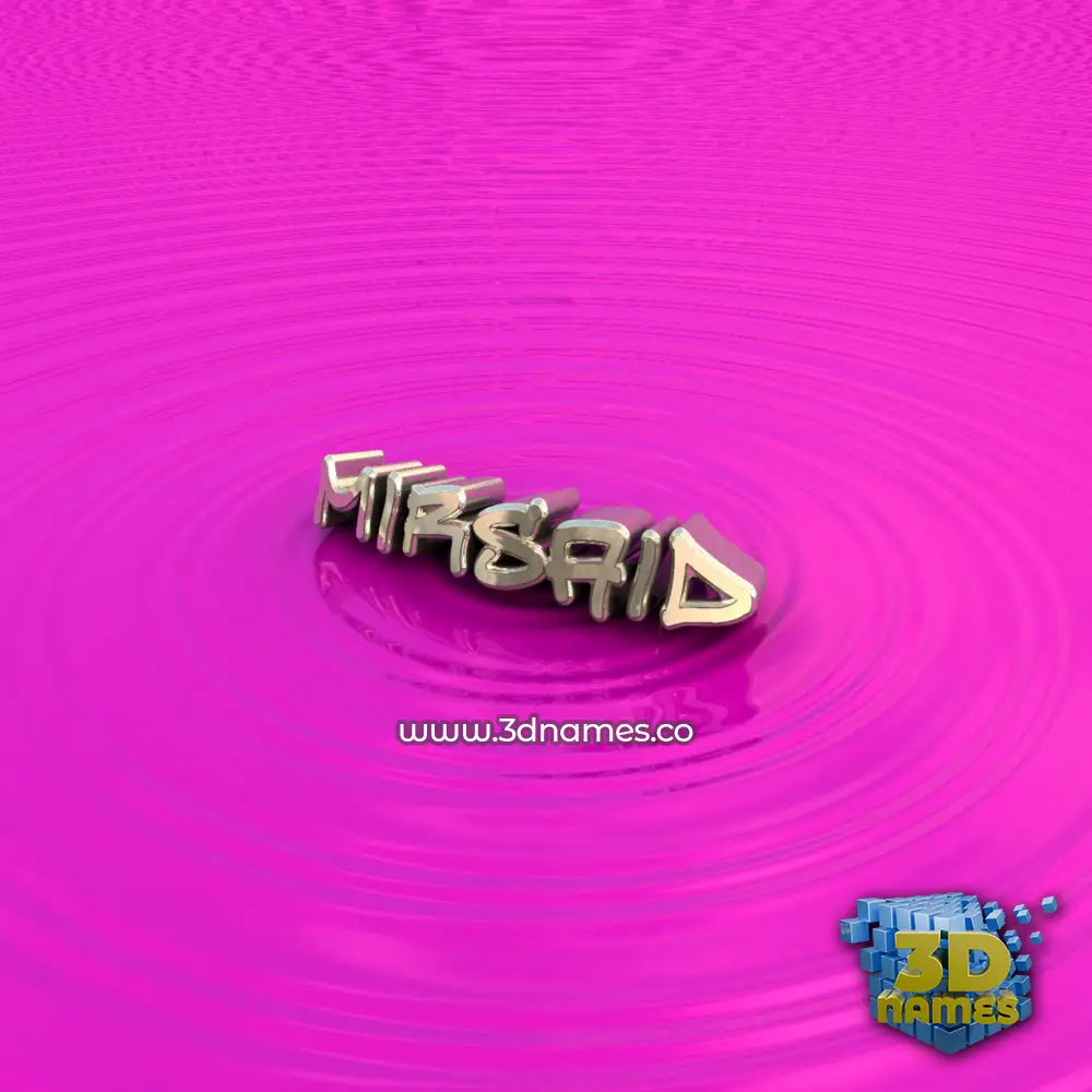 mirsaid in Pink Graffiti style - 3D name wallpaper