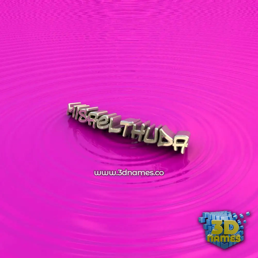 misaelthuda in Pink Graffiti style - 3D name wallpaper