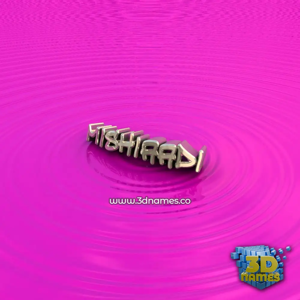 mishiaadi in Pink Graffiti style - 3D name wallpaper