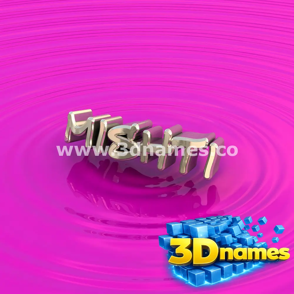 mishti in Pink Graffiti style - 3D name wallpaper