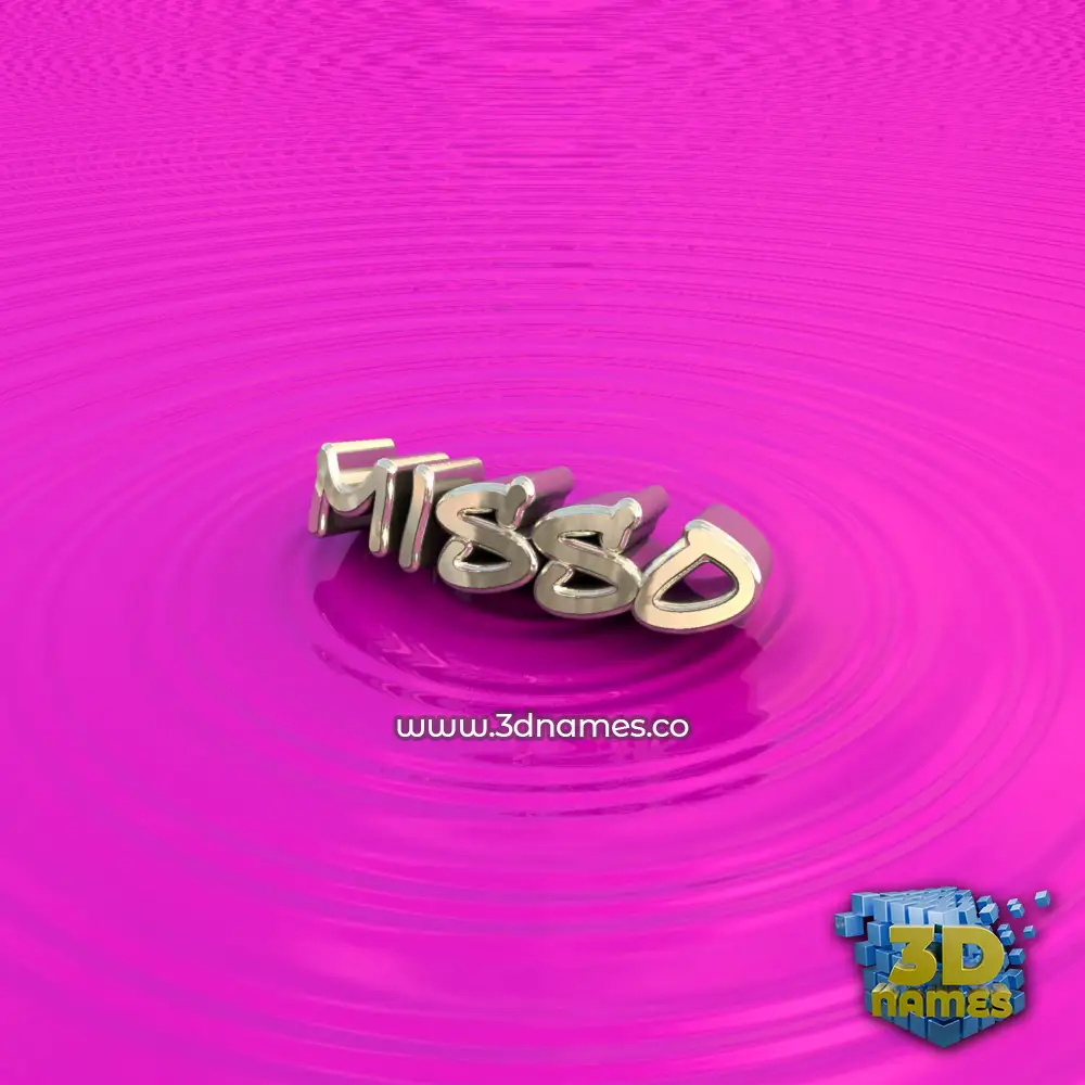 misso in Pink Graffiti style - 3D name wallpaper