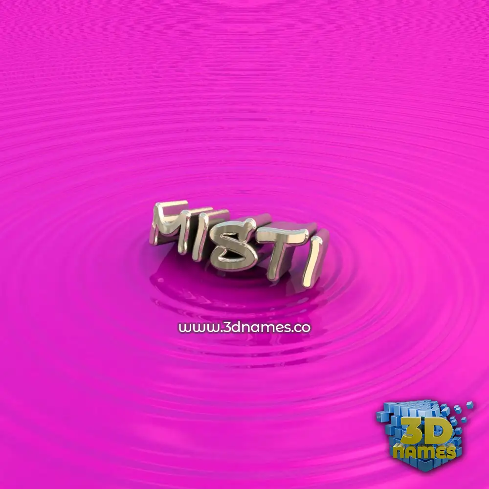 misti in Pink Graffiti style - 3D name wallpaper
