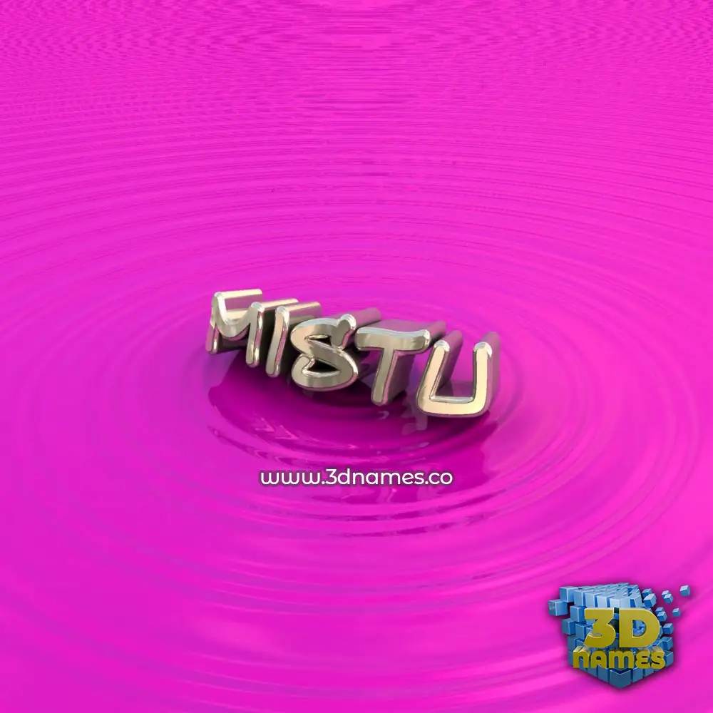 mistu in Pink Graffiti style - 3D name wallpaper
