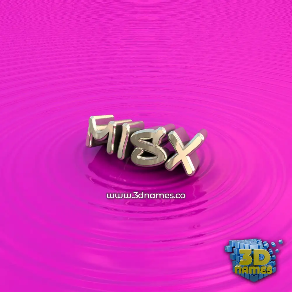 misx in Pink Graffiti style - 3D name wallpaper