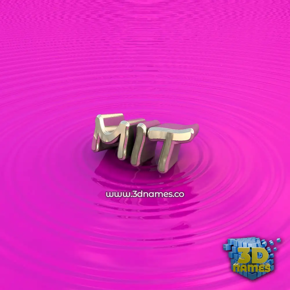 mit in Pink Graffiti style - 3D name wallpaper