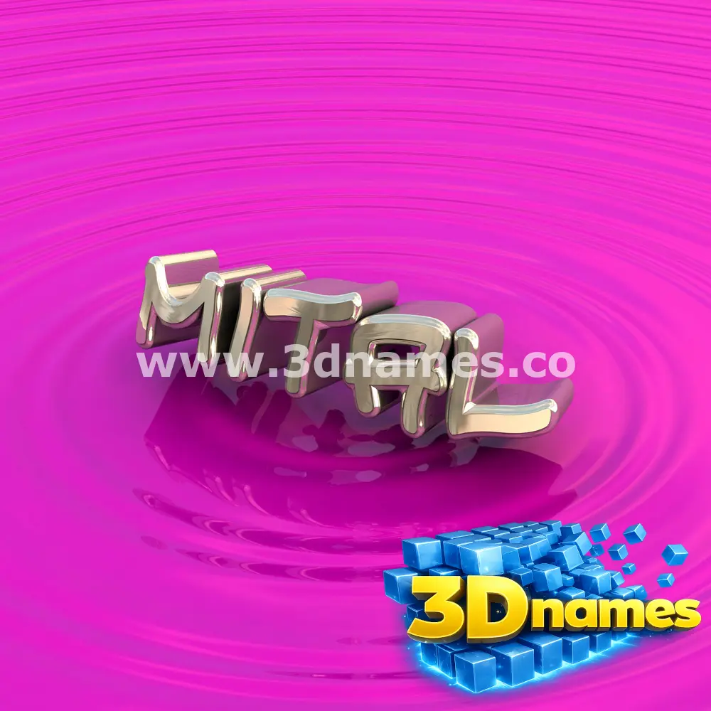 mital in Pink Graffiti style - 3D name wallpaper