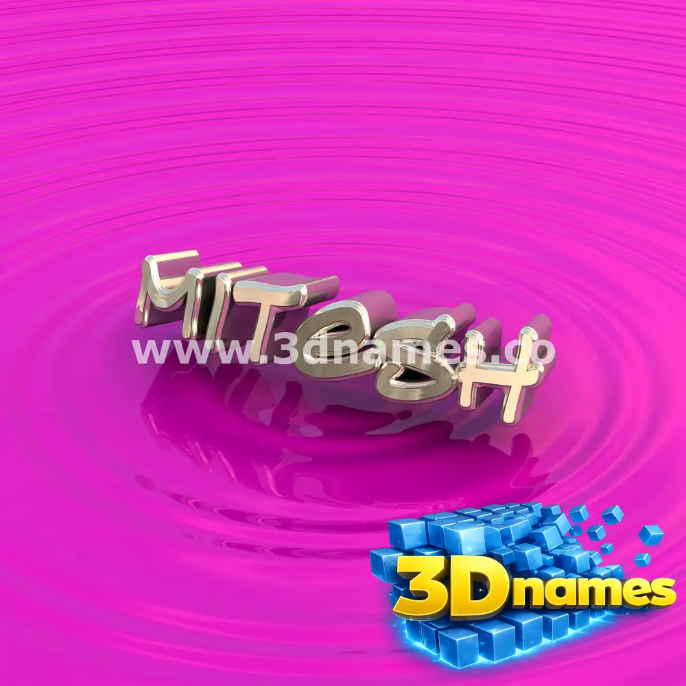mitesh in Pink Graffiti style - 3D name wallpaper