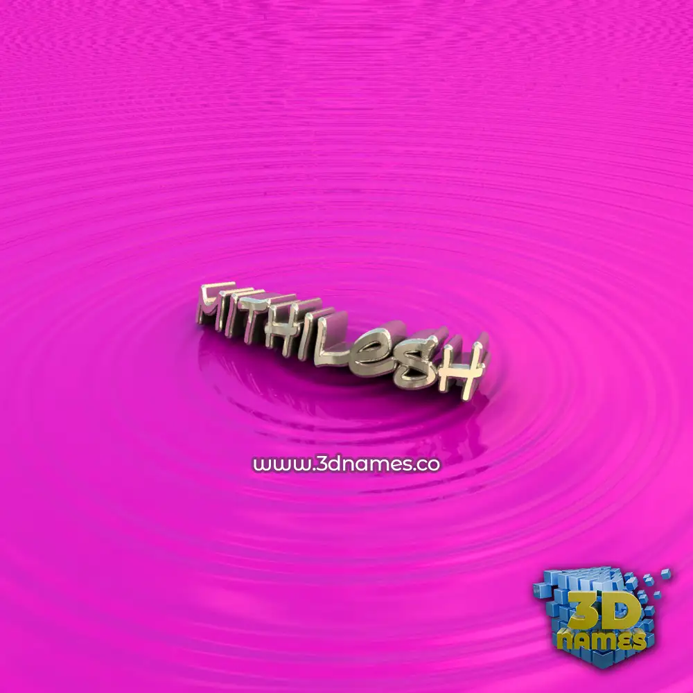 mithilesh in Pink Graffiti style - 3D name wallpaper