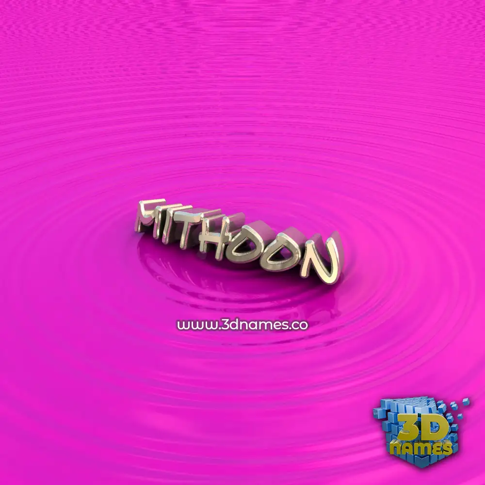 mithoon in Pink Graffiti style - 3D name wallpaper