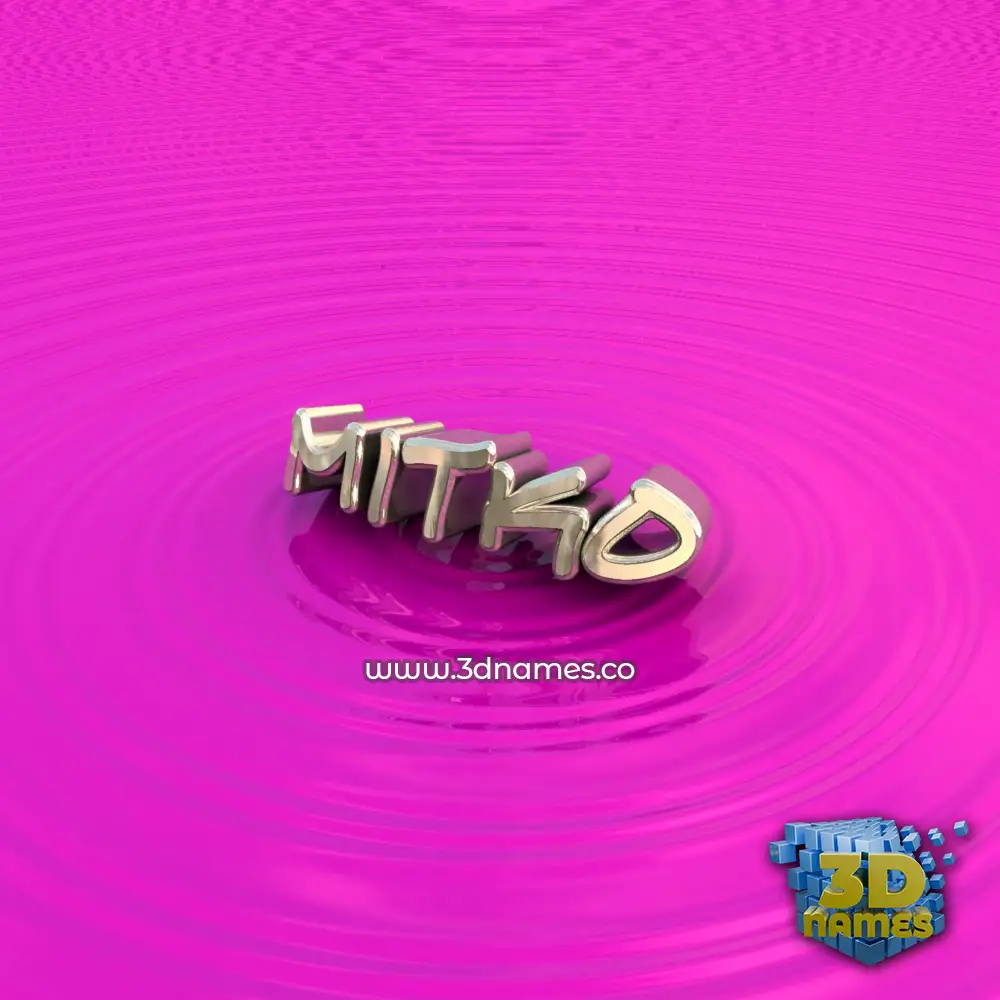 mitko in Pink Graffiti style - 3D name wallpaper