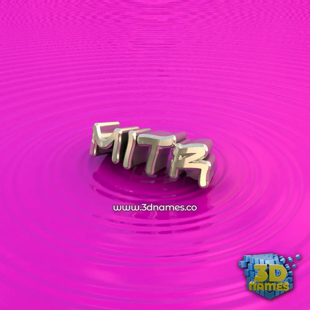 mitr in Pink Graffiti style - 3D name wallpaper