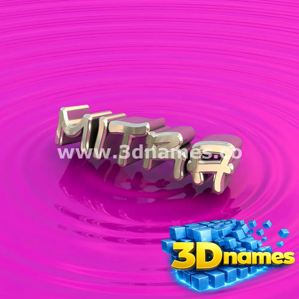 mitra in Pink Graffiti style - 3D name wallpaper