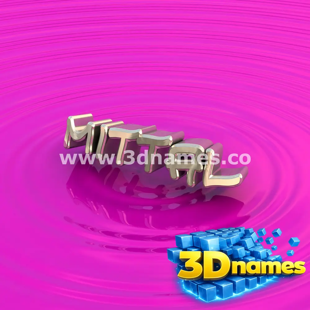 mittal in Pink Graffiti style - 3D name wallpaper