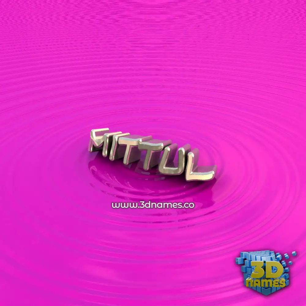 mittul in Pink Graffiti style - 3D name wallpaper