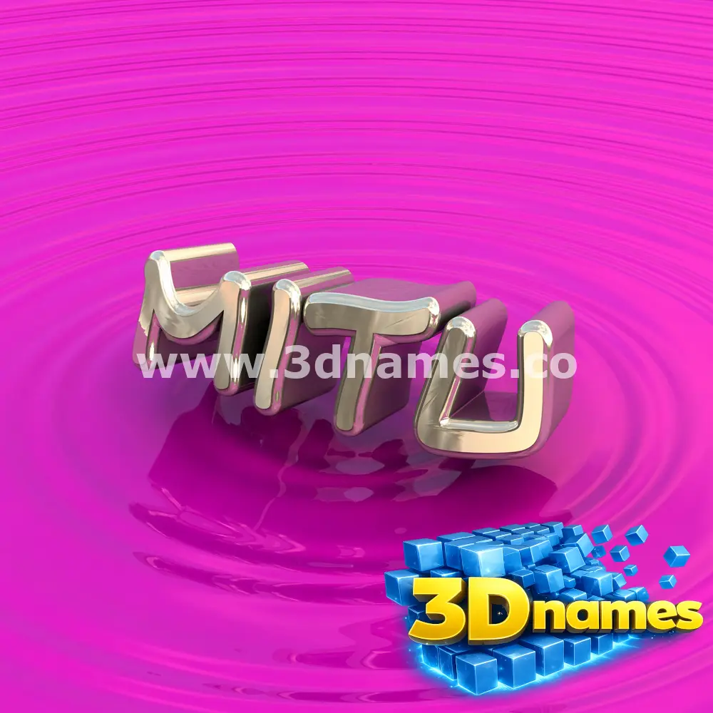 mitu in Pink Graffiti style - 3D name wallpaper