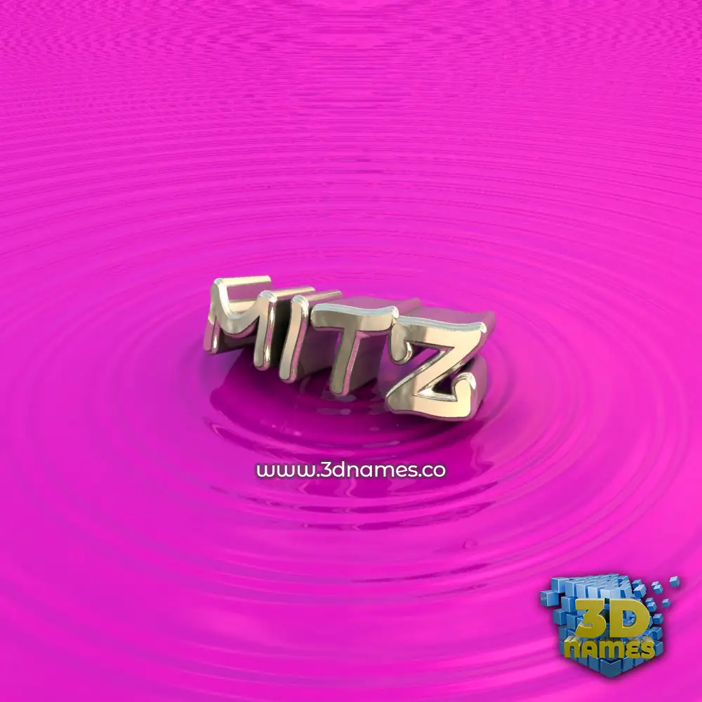 mitz in Pink Graffiti style - 3D name wallpaper