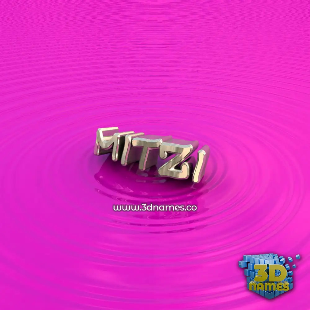mitzi in Pink Graffiti style - 3D name wallpaper