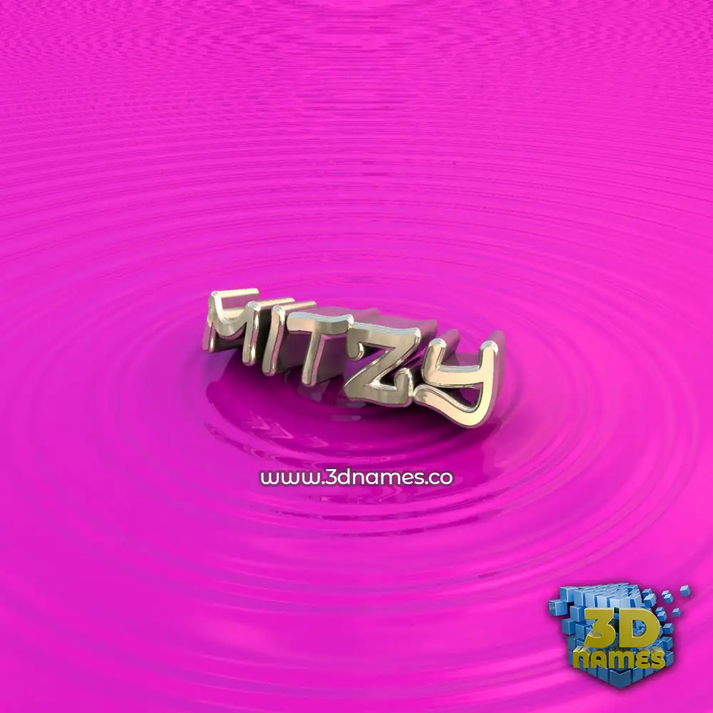 mitzy in Pink Graffiti style - 3D name wallpaper