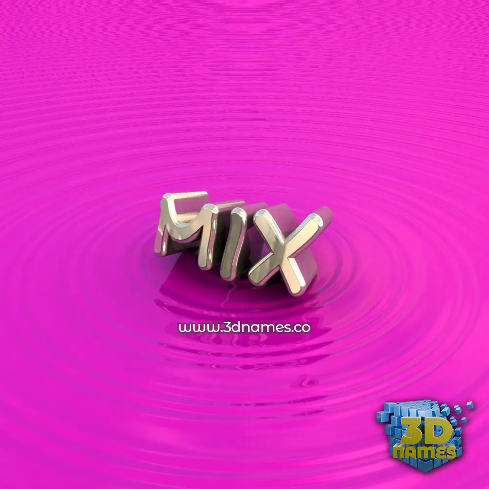 mix in Pink Graffiti style - 3D name wallpaper