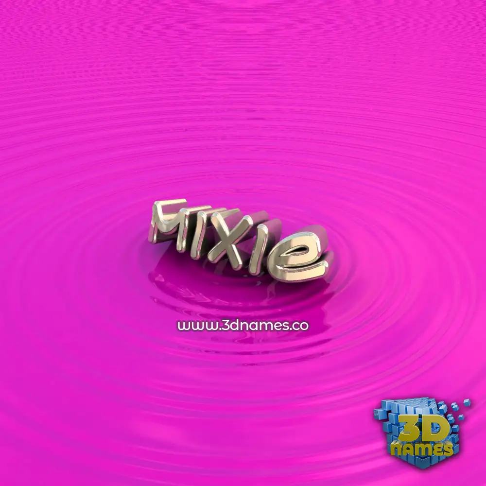 mixie in Pink Graffiti style - 3D name wallpaper