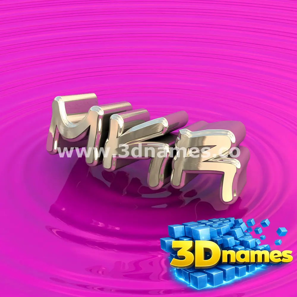 mkr in Pink Graffiti style - 3D name wallpaper