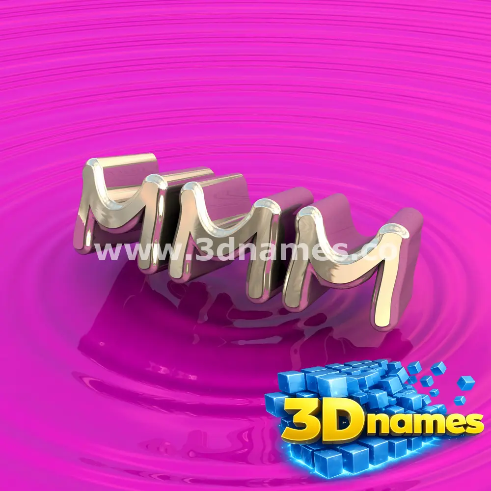 mmm in Pink Graffiti style - 3D name wallpaper
