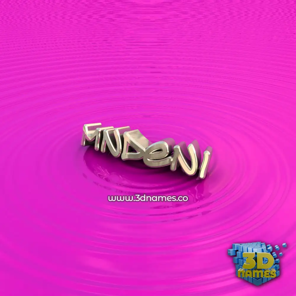 mndeni in Pink Graffiti style - 3D name wallpaper