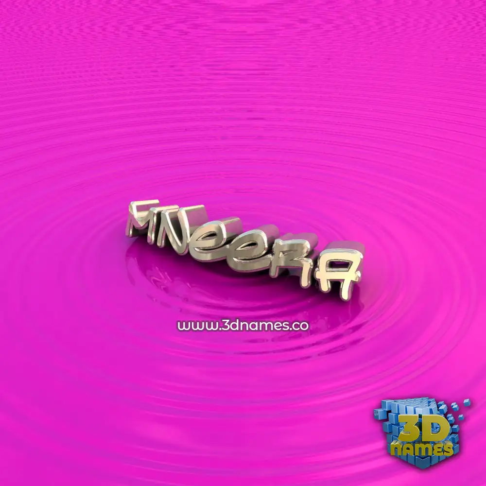 mneera in Pink Graffiti style - 3D name wallpaper