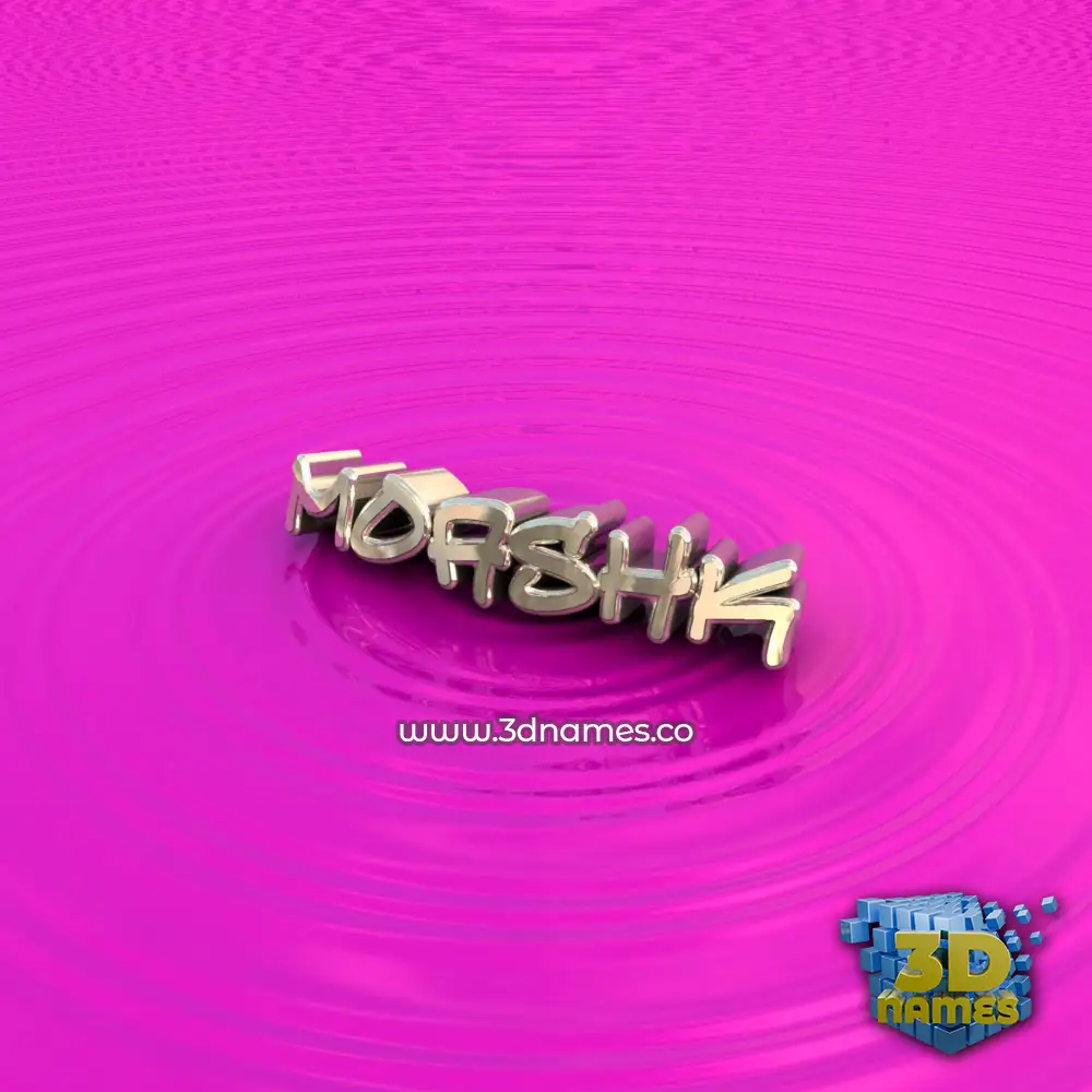 moashk in Pink Graffiti style - 3D name wallpaper