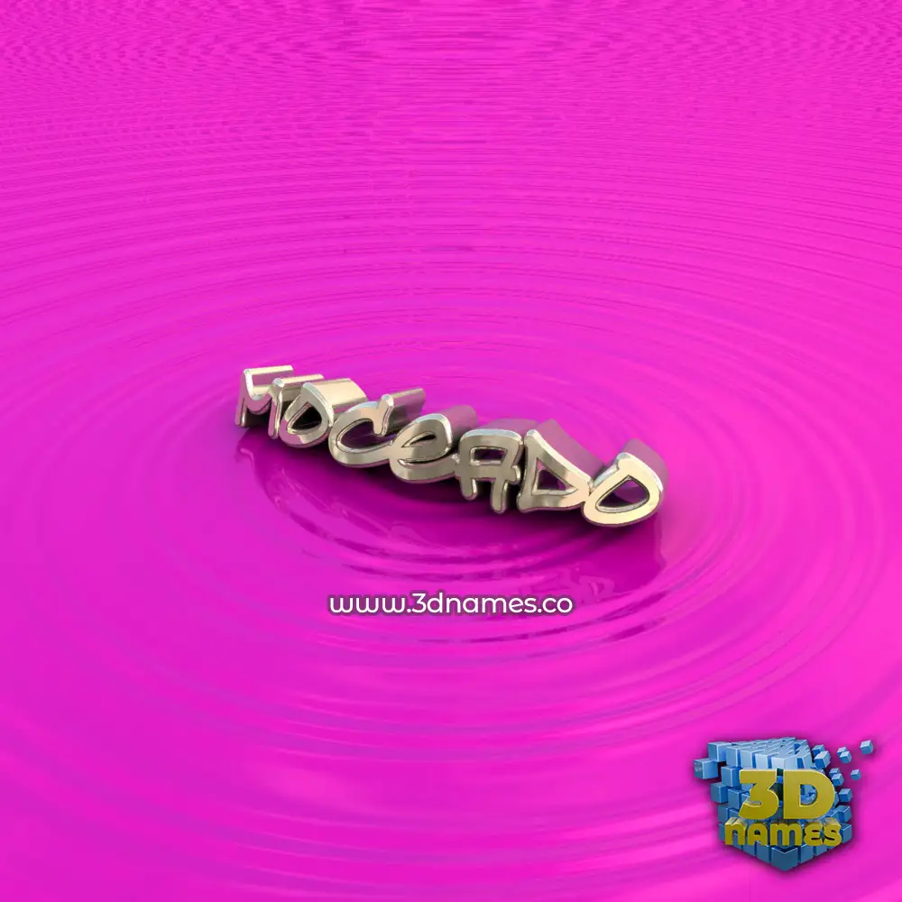 moceado in Pink Graffiti style - 3D name wallpaper