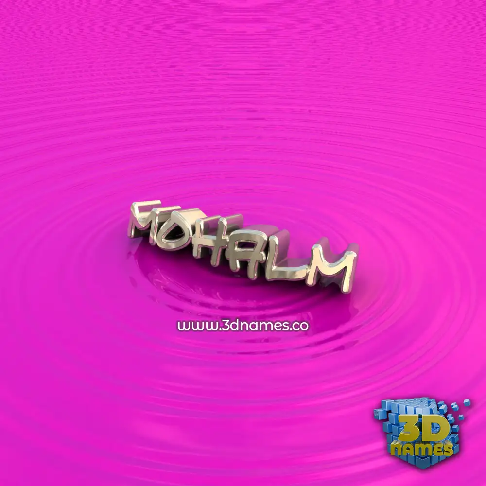 mohalm in Pink Graffiti style - 3D name wallpaper