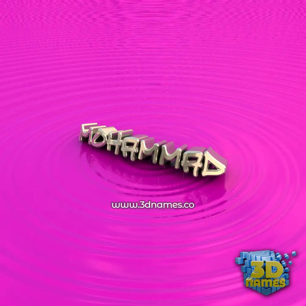 mohammad in Pink Graffiti style - 3D name wallpaper