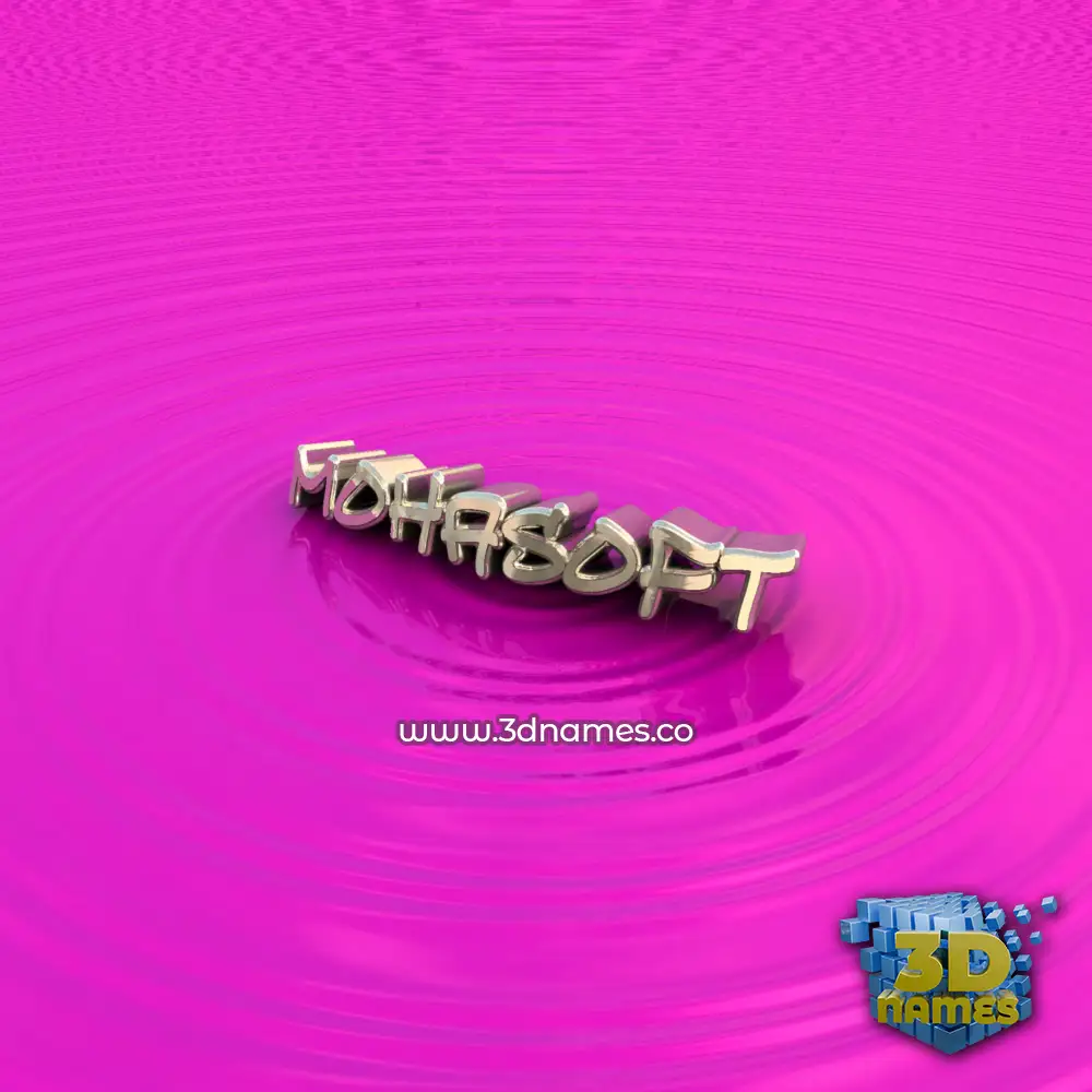 mohasoft in Pink Graffiti style - 3D name wallpaper