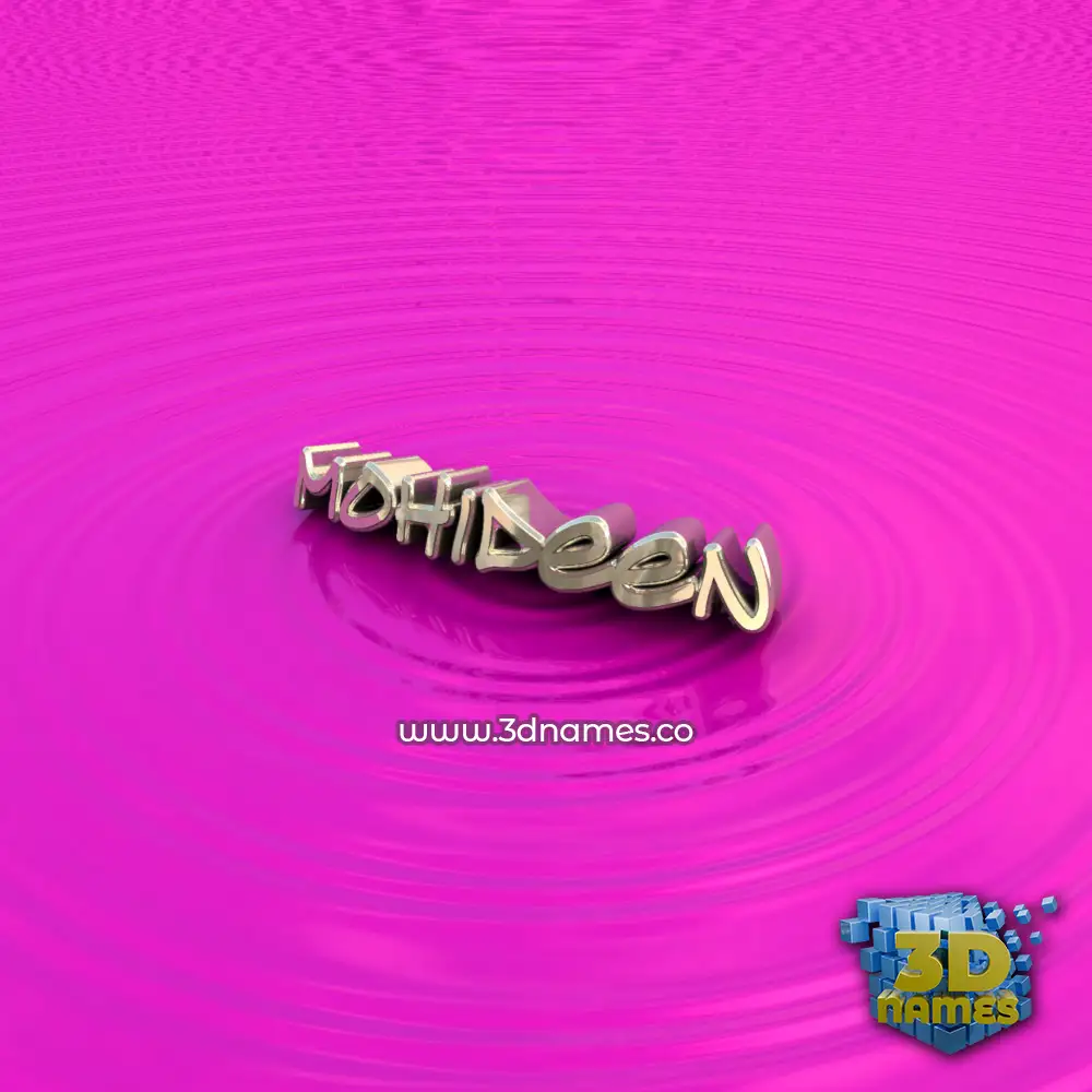 mohideen in Pink Graffiti style - 3D name wallpaper