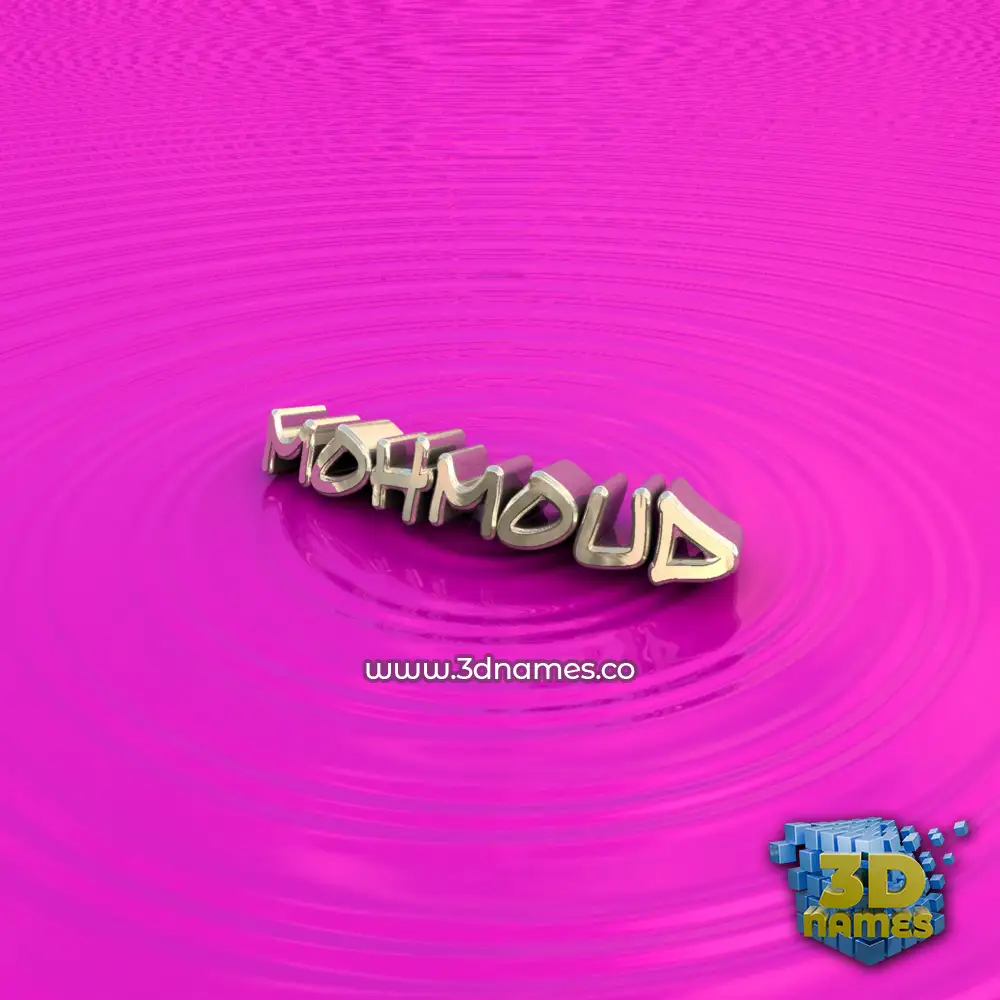 mohmoud in Pink Graffiti style - 3D name wallpaper