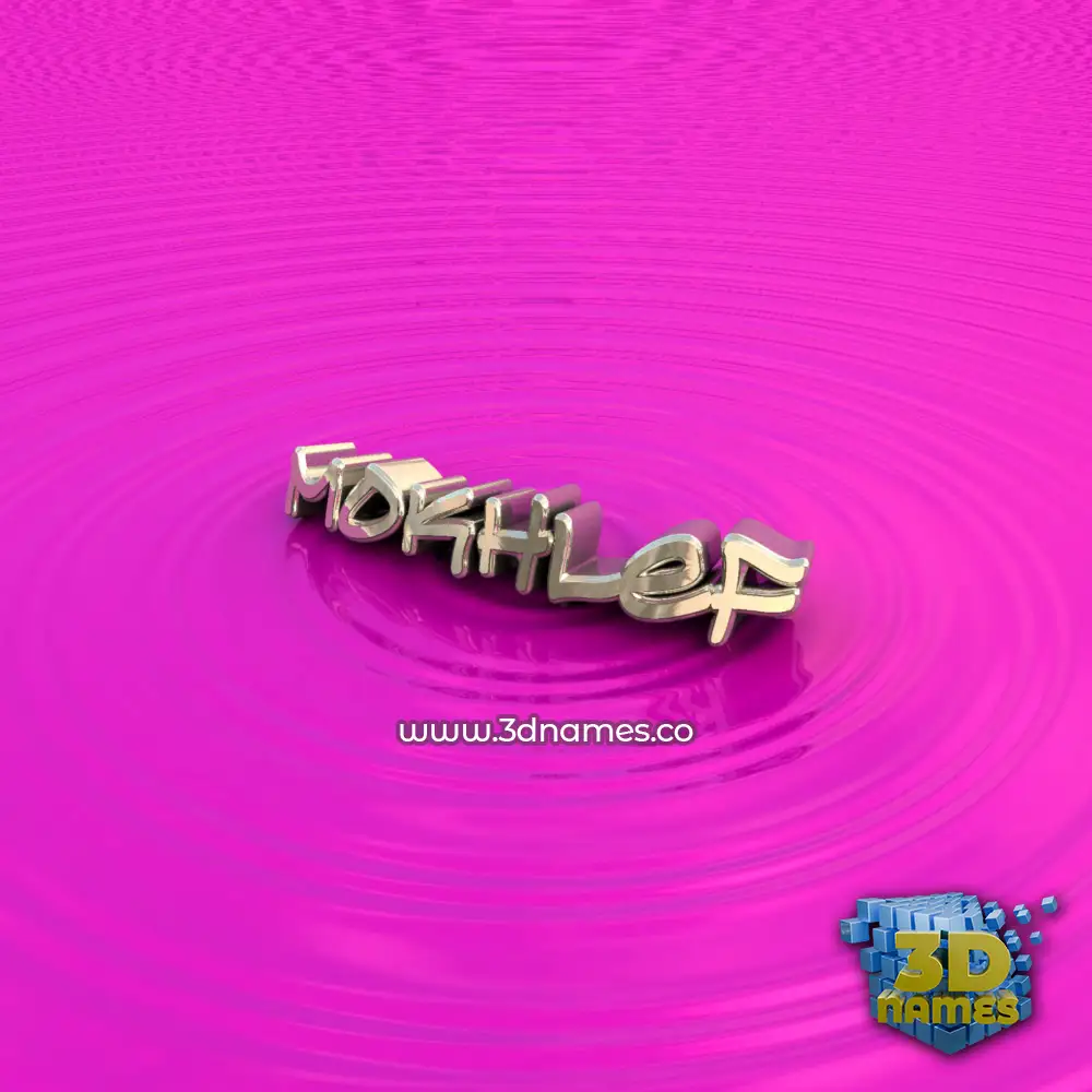 mokhlef in Pink Graffiti style - 3D name wallpaper
